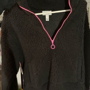 Black sherpa pullover